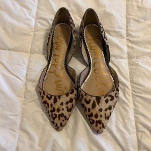Sam Edelman calf hair leopard d’orsay flat